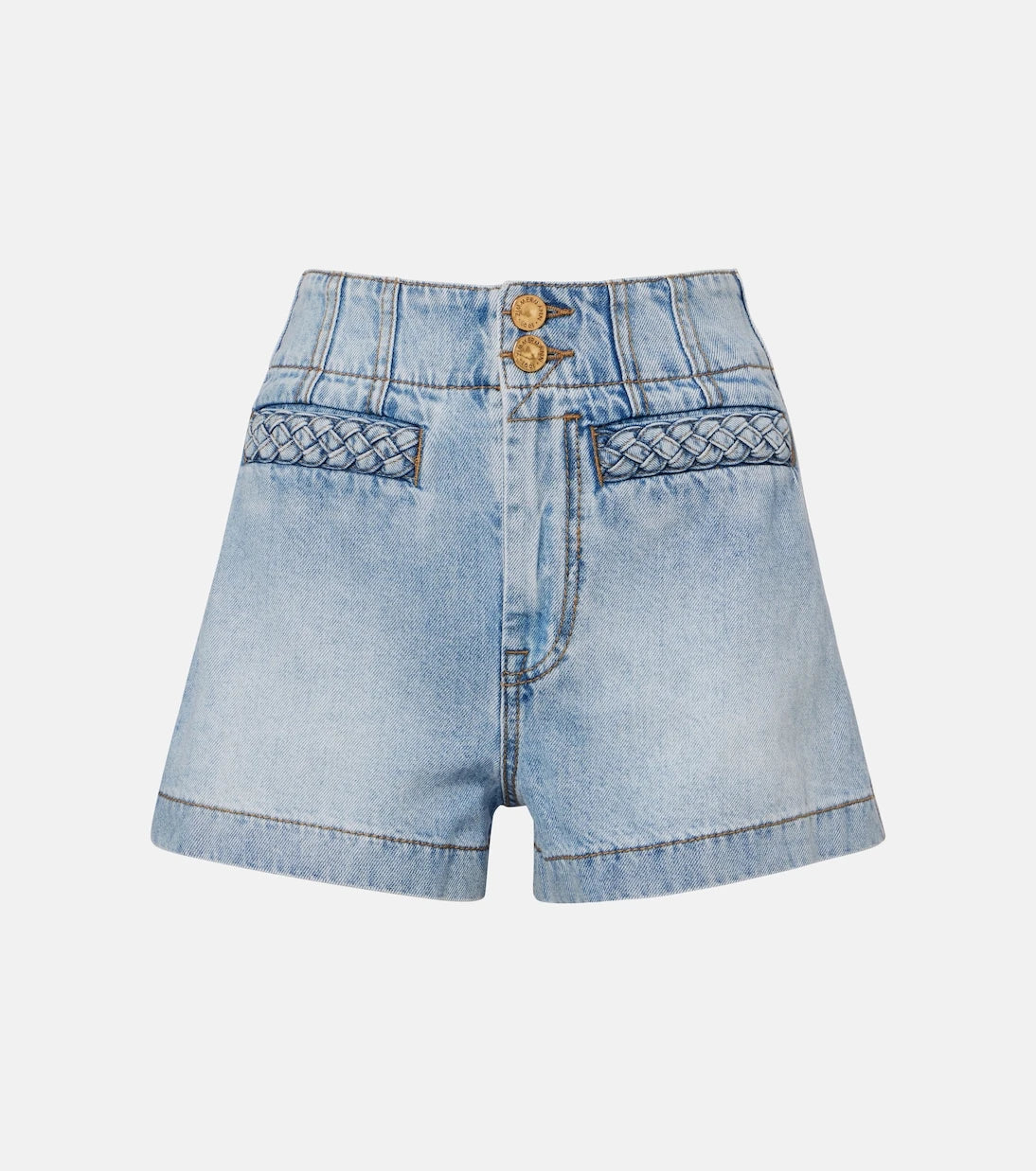Zimmermann - Indra high-rise denim shorts