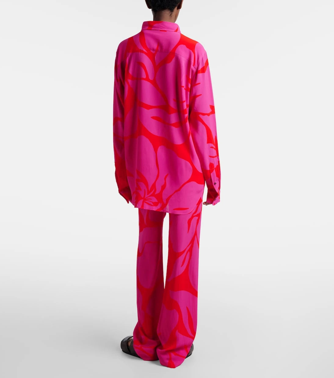 Dries Van Noten - Floral straight pants