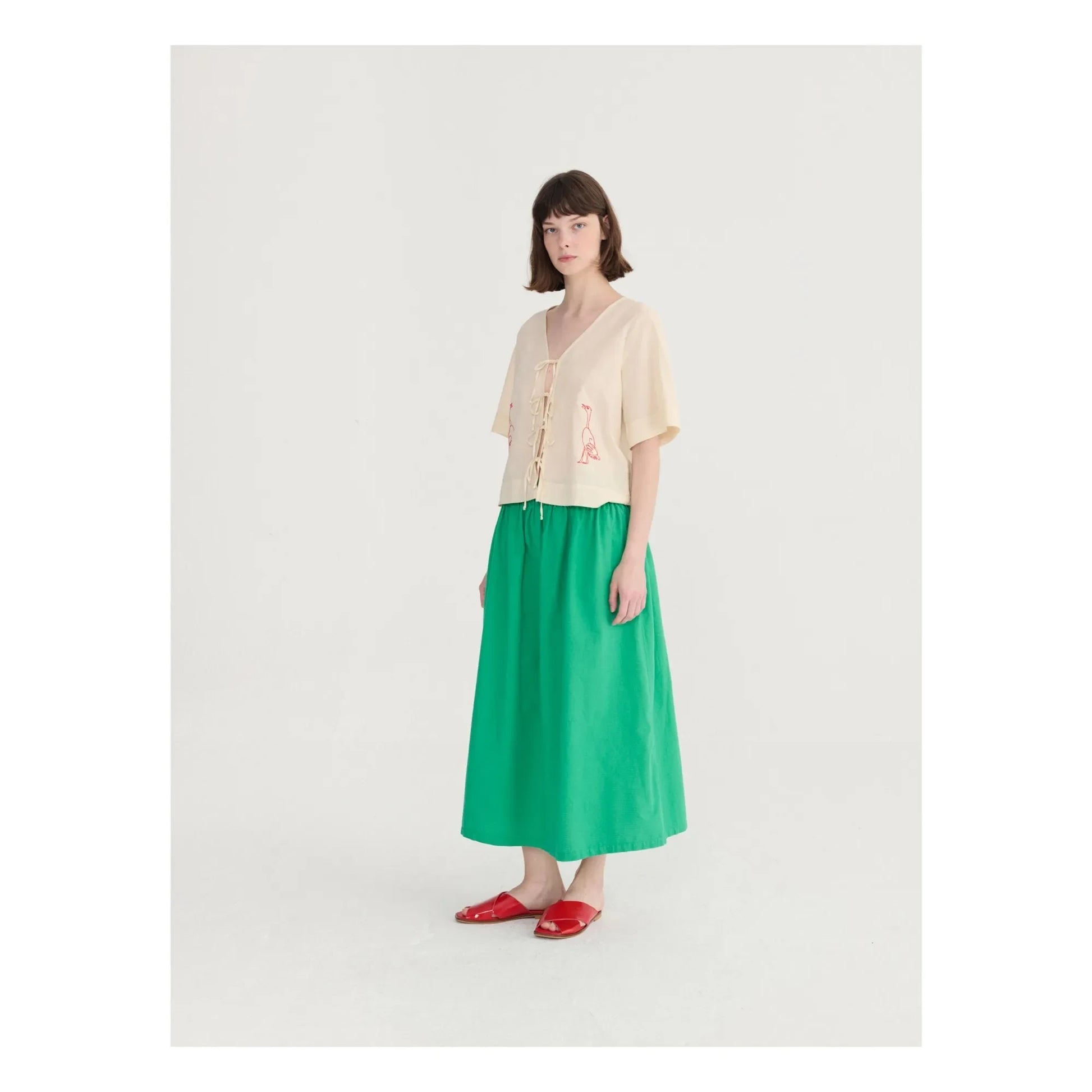Bobo Choses - Flared Skirt Organic Cotton | Green