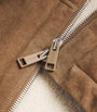 Yves Salomon Beige Shearling Reversible Hooded Jacket
