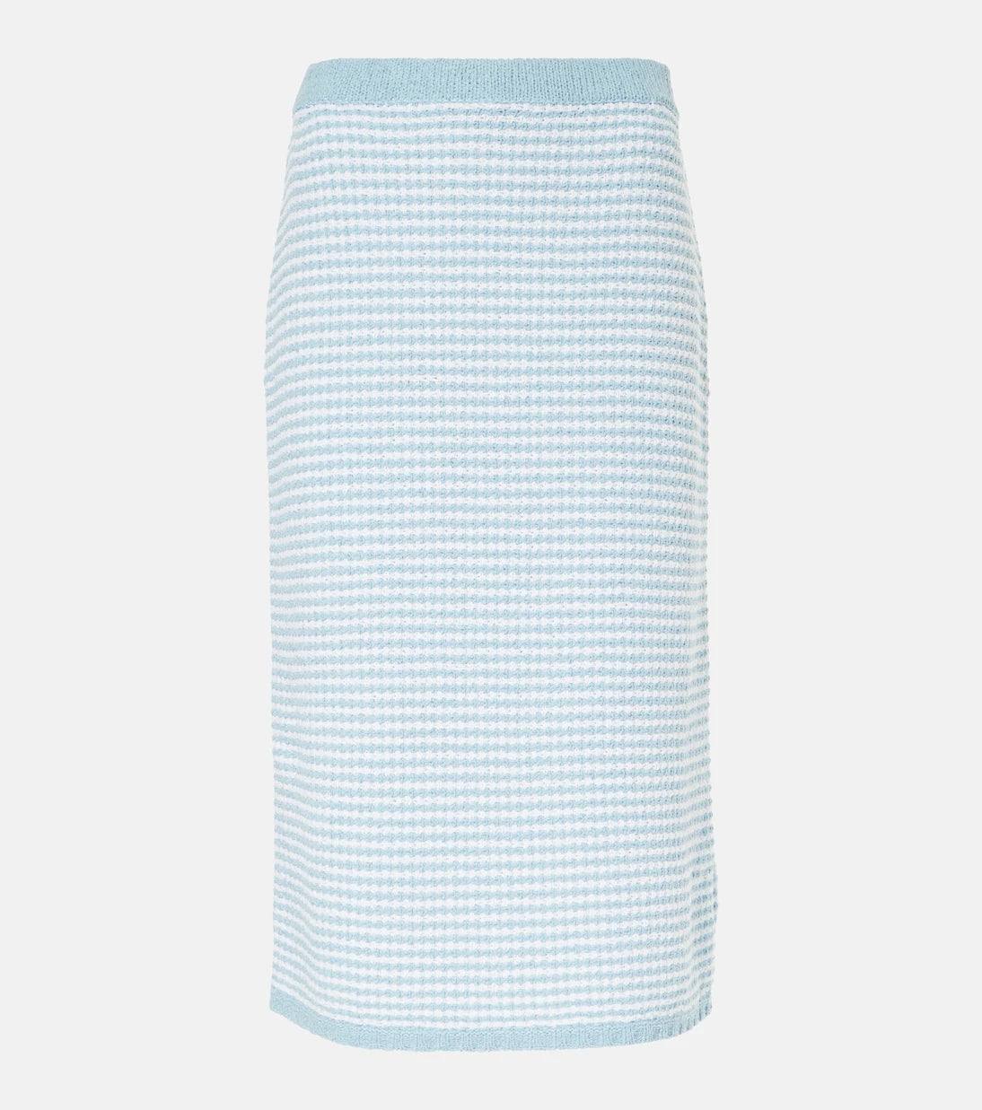Tory Burch - High-rise knitted cotton-blend midi skirt