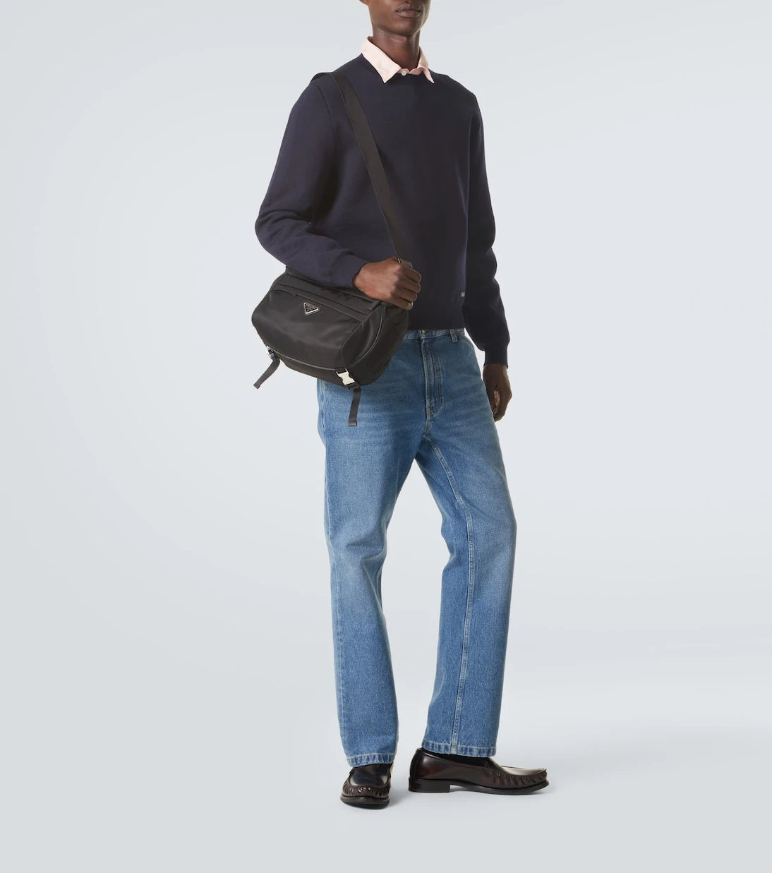 Prada - Re-Nylon leather-trimmed shoulder bag
