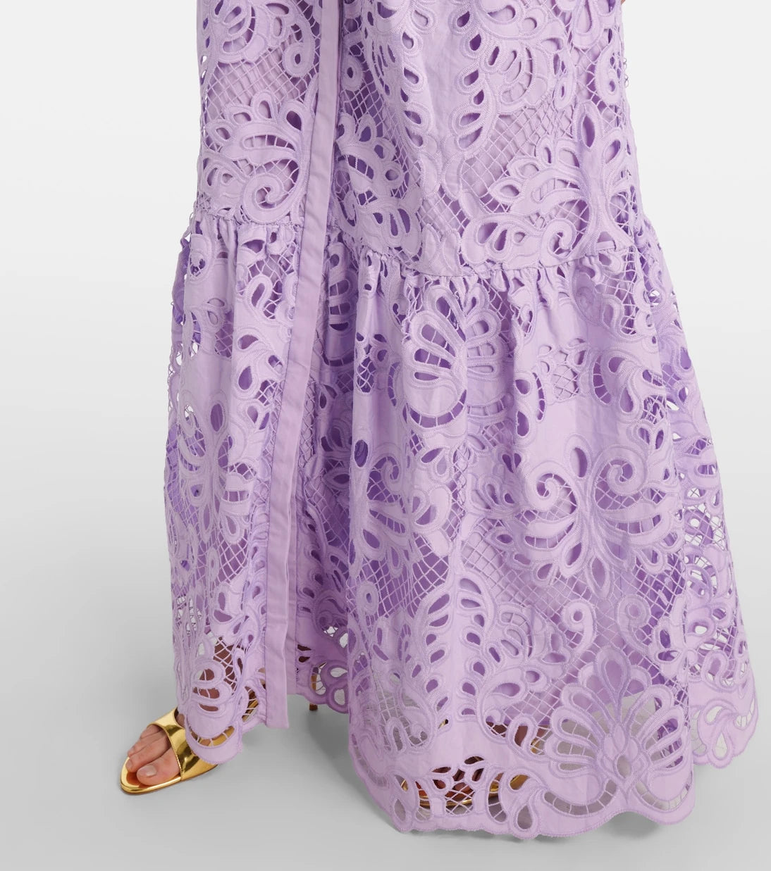 Self-Portrait - Cotton lace maxi dress