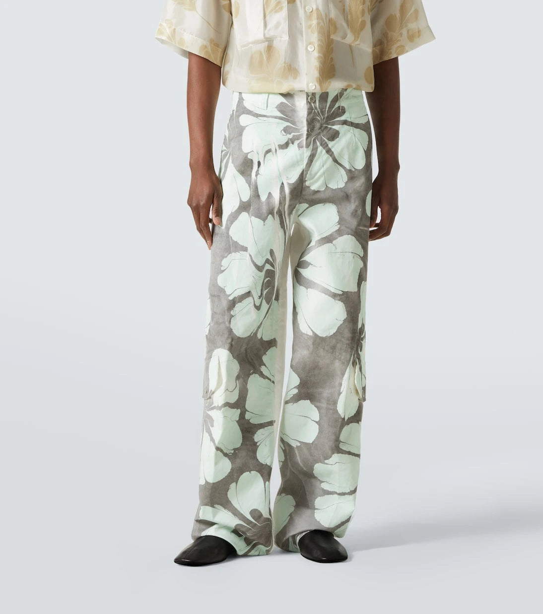 Dries Van Noten - Floral cotton wide-leg pants