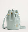 Valentino Garavani Grey Mini Leather VLogo Signature Bucket Bag