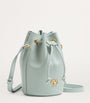 Valentino Garavani Grey Mini Leather VLogo Signature Bucket Bag