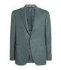 Canali Green Wool-Blend Tailored Blazer