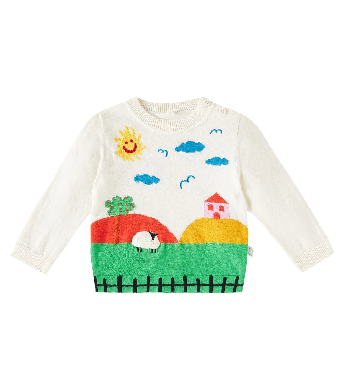 Stella McCartney Kids - كنزة أطفال قطنية وصوفية
