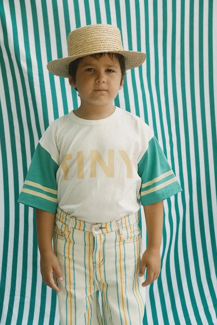 Tinycottons STRIPES LOGO TEE Çocuk Pamuklu Tişört