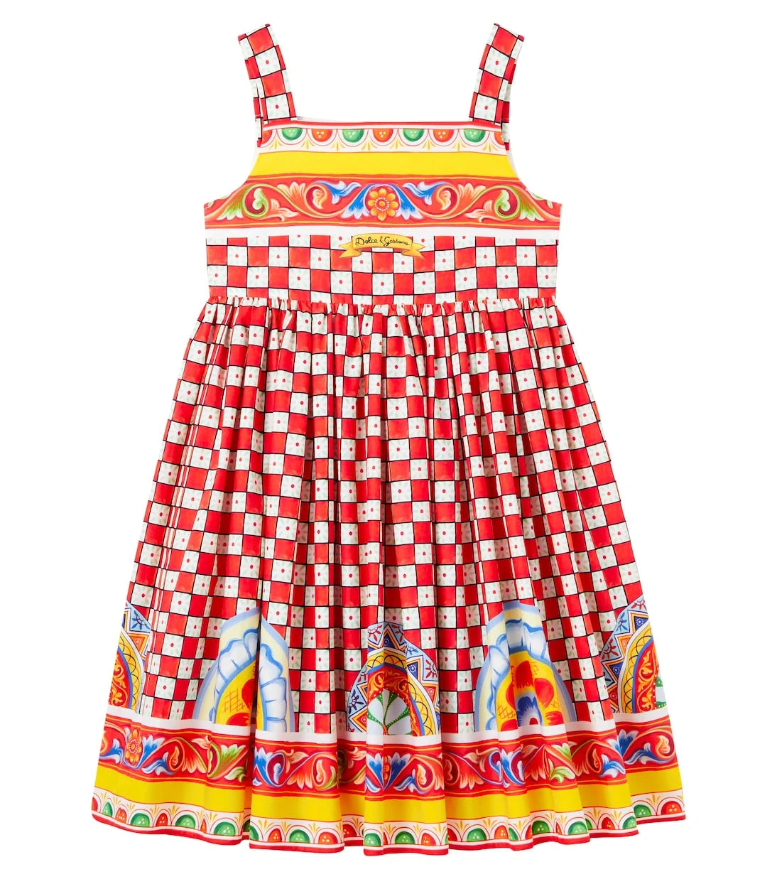 Dolce&Gabbana Kids - Taormina checked cotton dress
