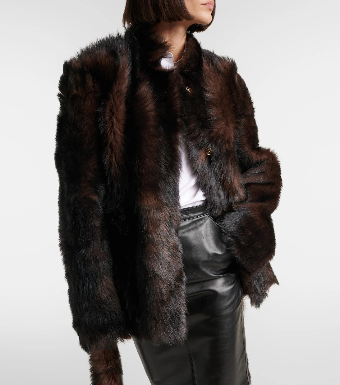 Nour Hammour - Elsa shearling wrap coat