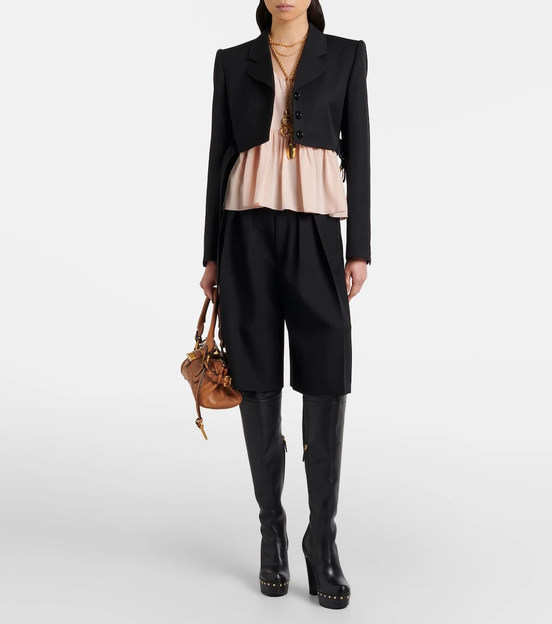 Chloé - Cropped virgin wool blazer