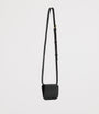 Black Small Leather Maeve Cross-Body Card Holder