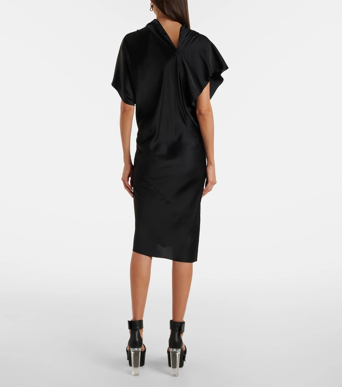 Rick Owens - Seb draped charmeuse midi dress