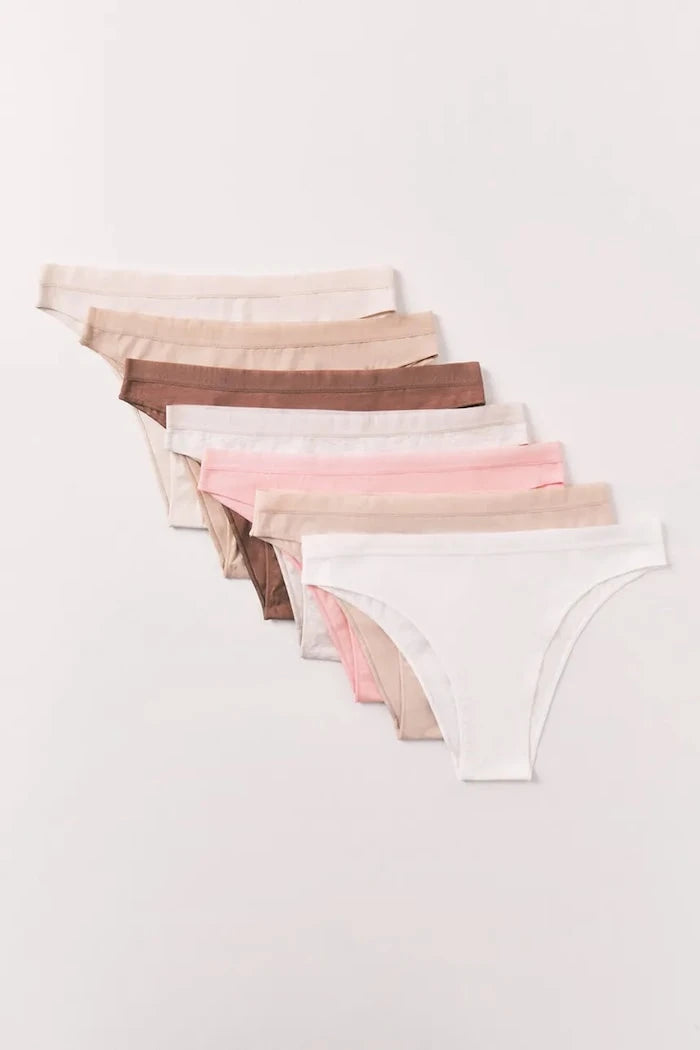 women'secret kadın pamuklu elastanlı Brezilya tipi bikini 7'li