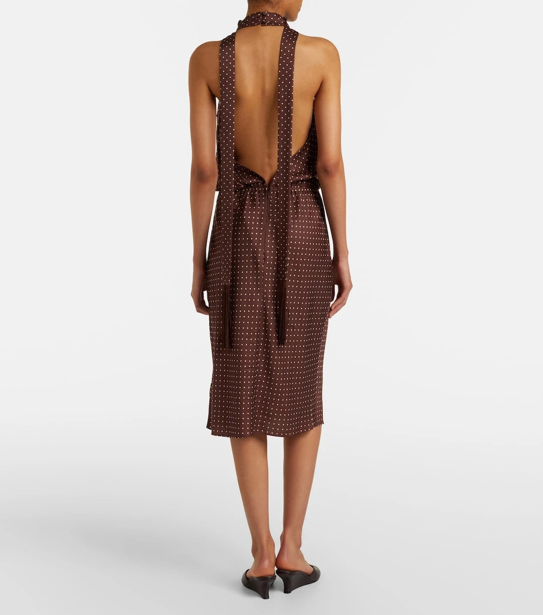 Posse - Phoebe polka-dot halterneck midi dress