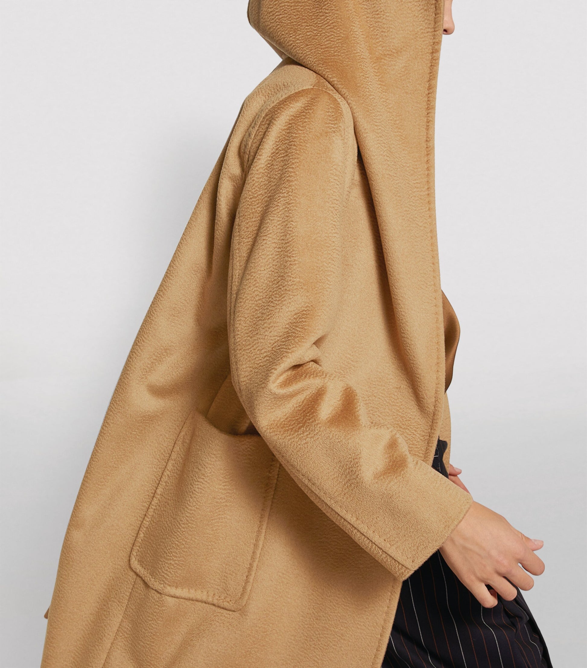 Max Mara Beige Rialto Hooded Coat