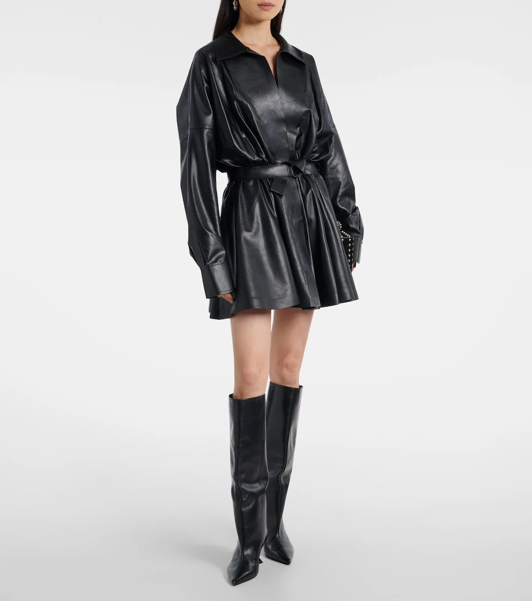 Norma Kamali - Flared sheer minidress