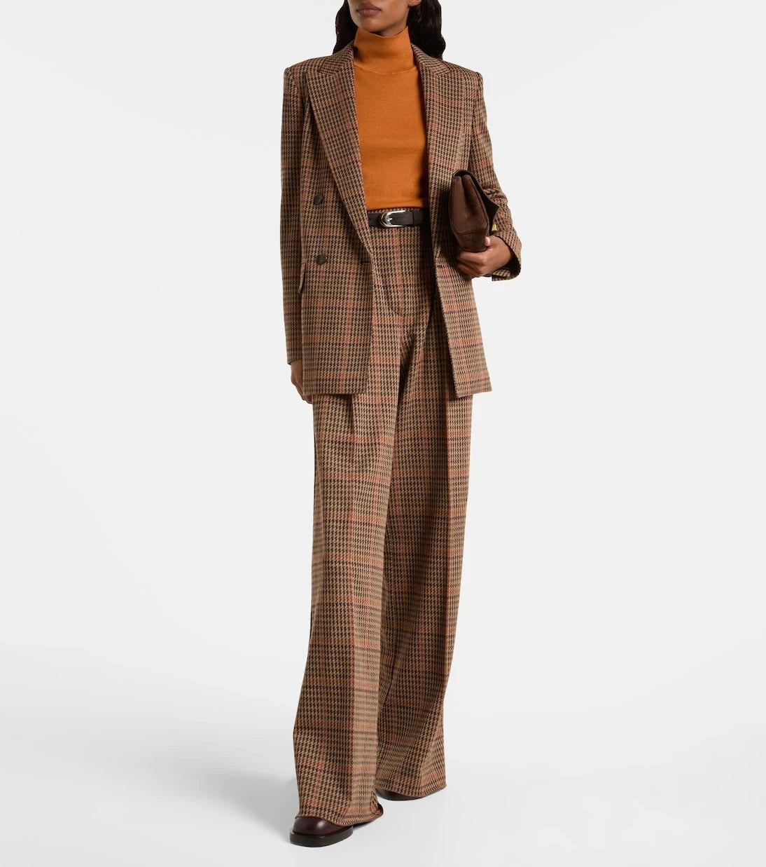 Max Mara - Guelfo checked wool and cotton blazer