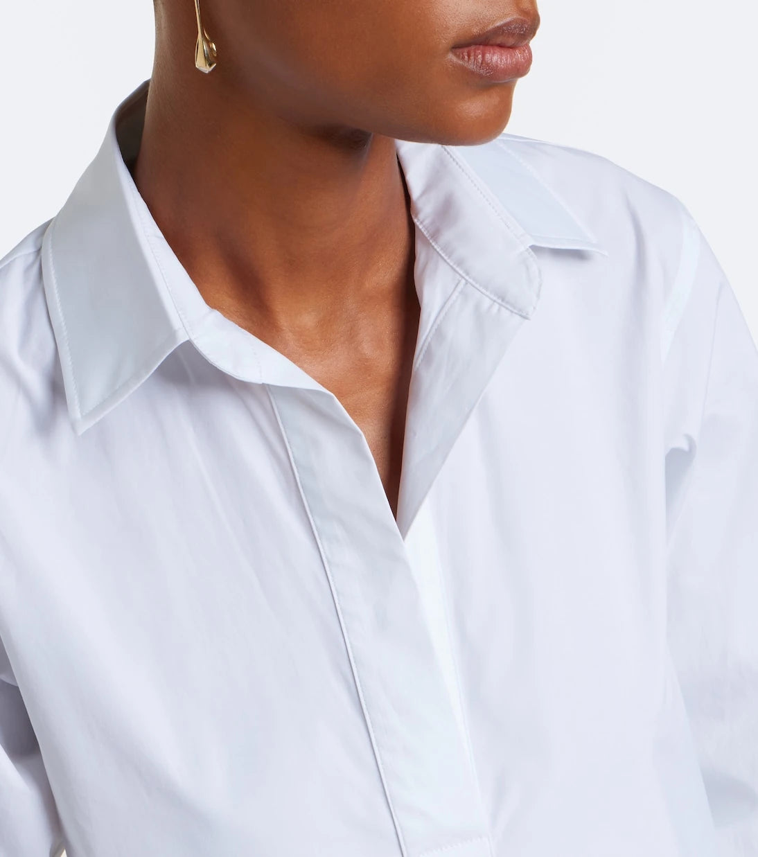 Max Mara - Cotton-blend poplin shirt