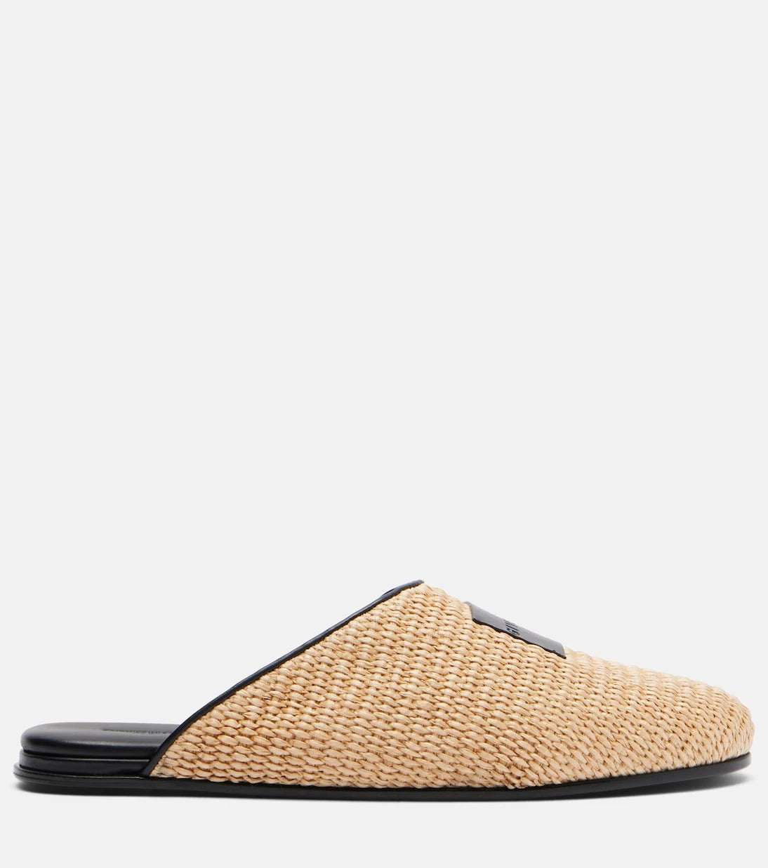 Givenchy - Label leather-trimmed woven mules