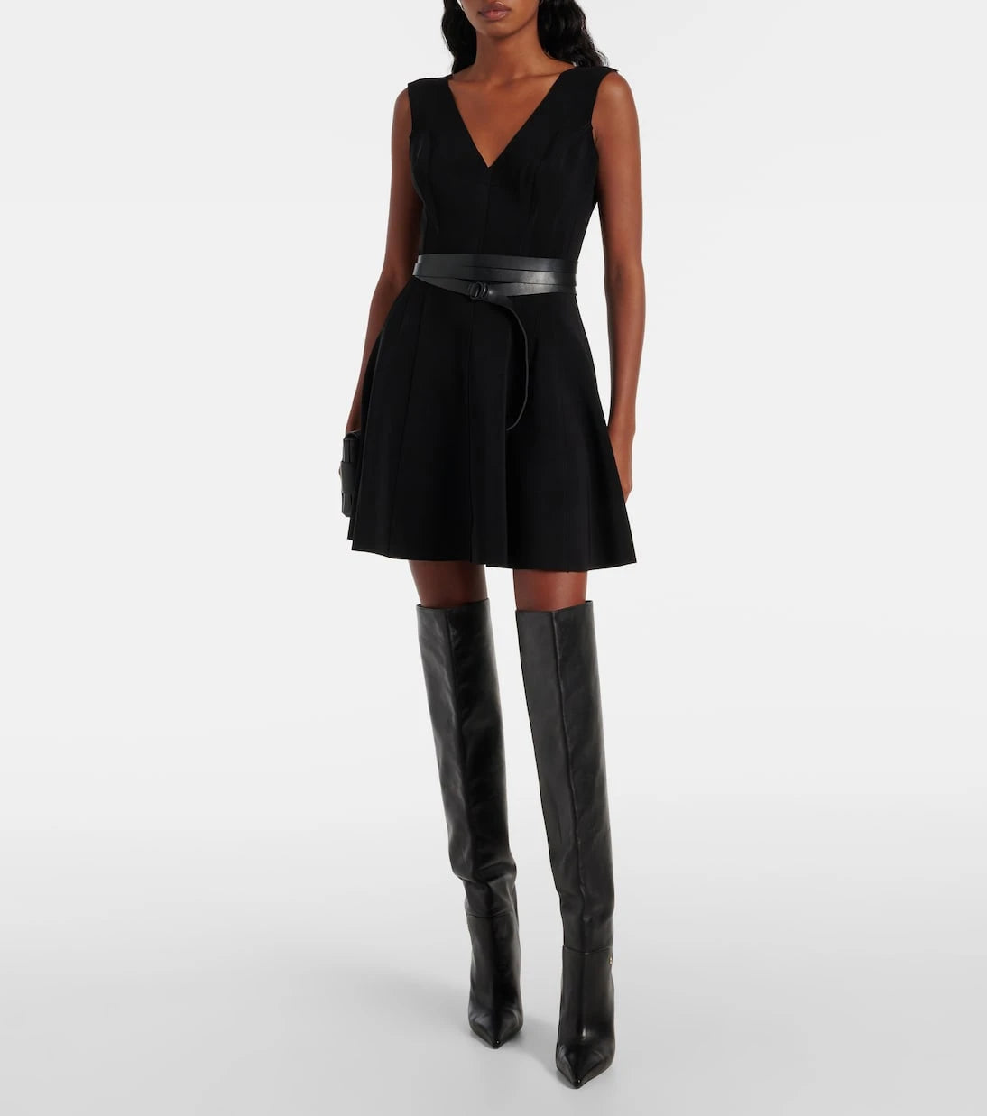 Norma Kamali - Grace belted minidress