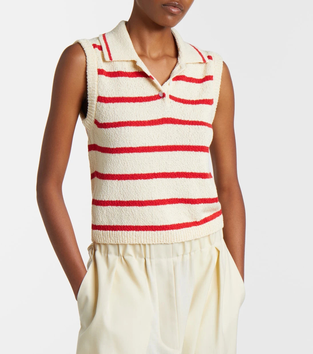Altuzarra - Elmer striped cotton-blend top