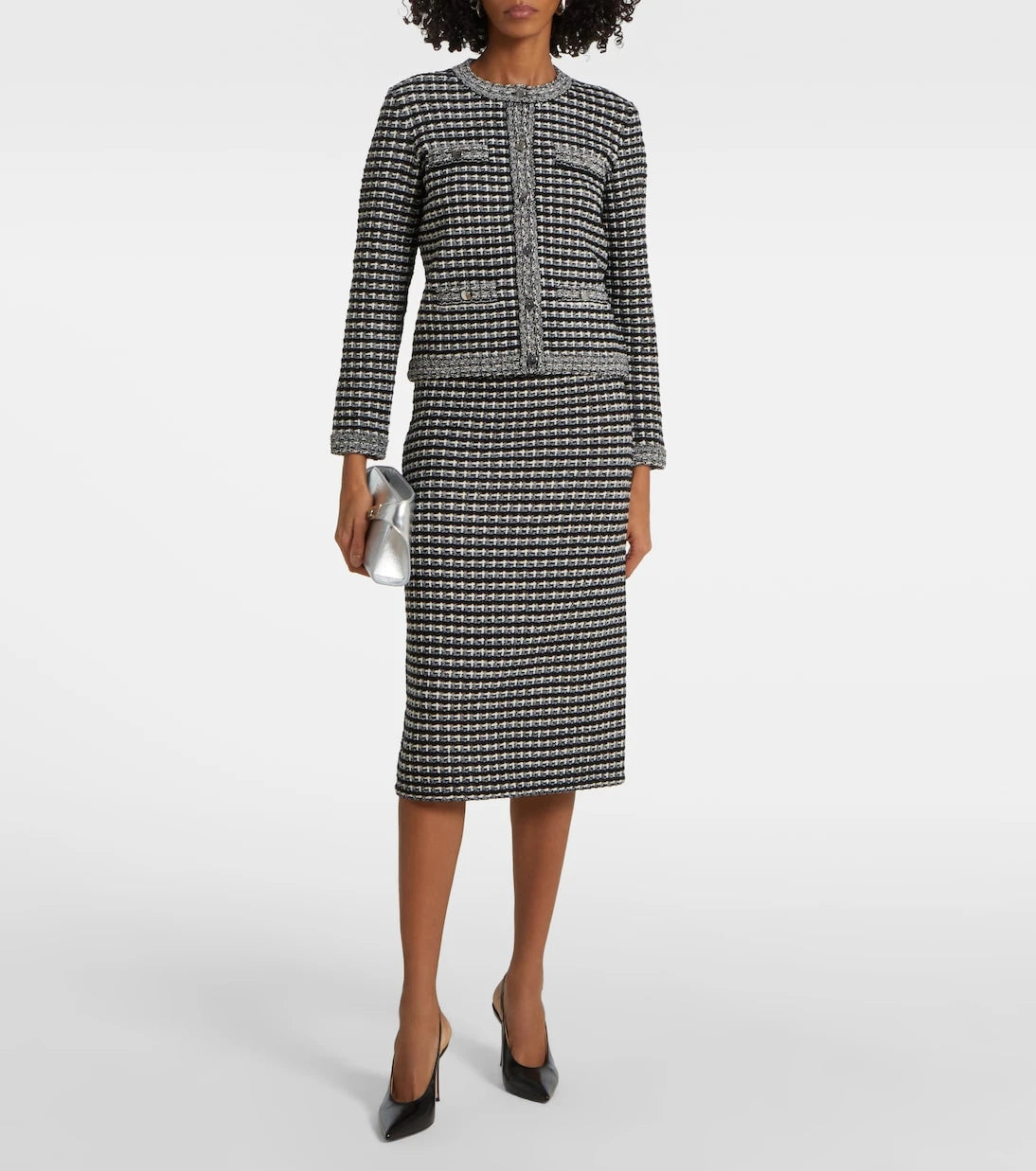 Tory Burch - Wool and cotton-blend jacquard cardigan