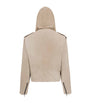 Alaïa Beige Suede Hooded Biker Jacket