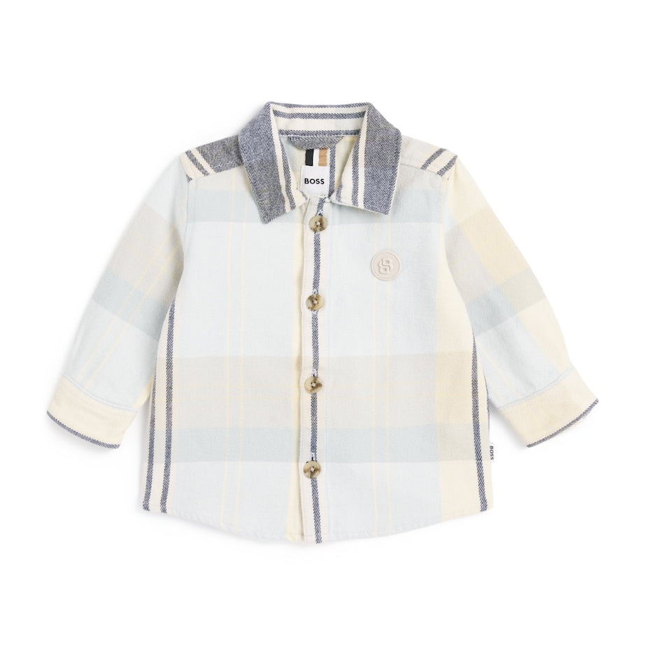BOSS Kidswear Cotton Check Print Shirt (3 Months-3 Years)