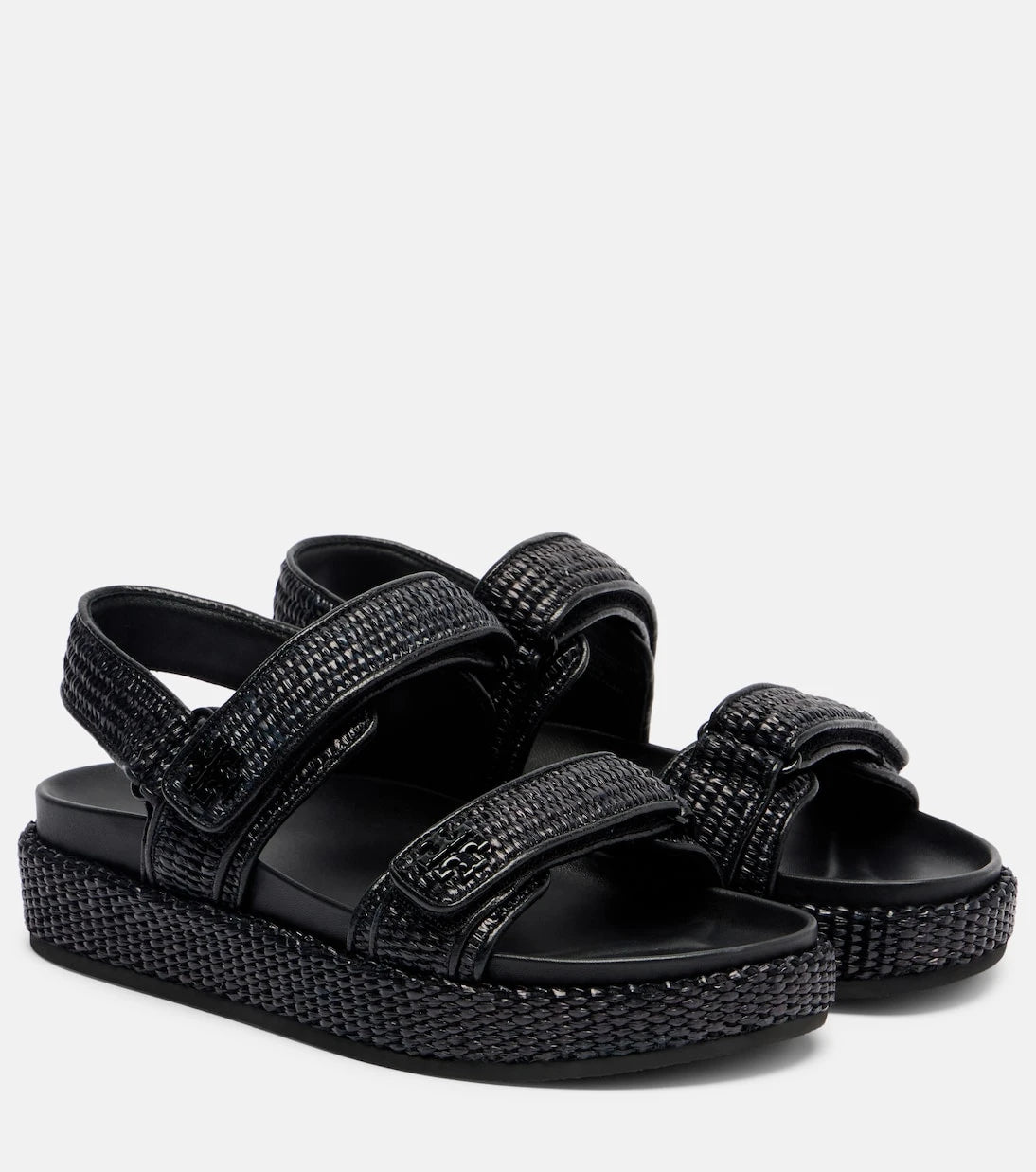 Tory Burch - Raffia and leather sandals