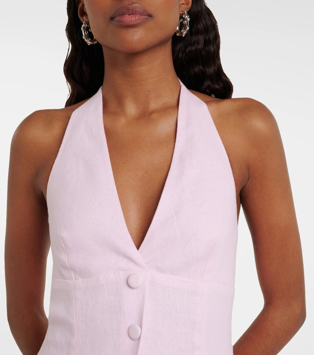 Faithfull - Murano halterneck linen minidress