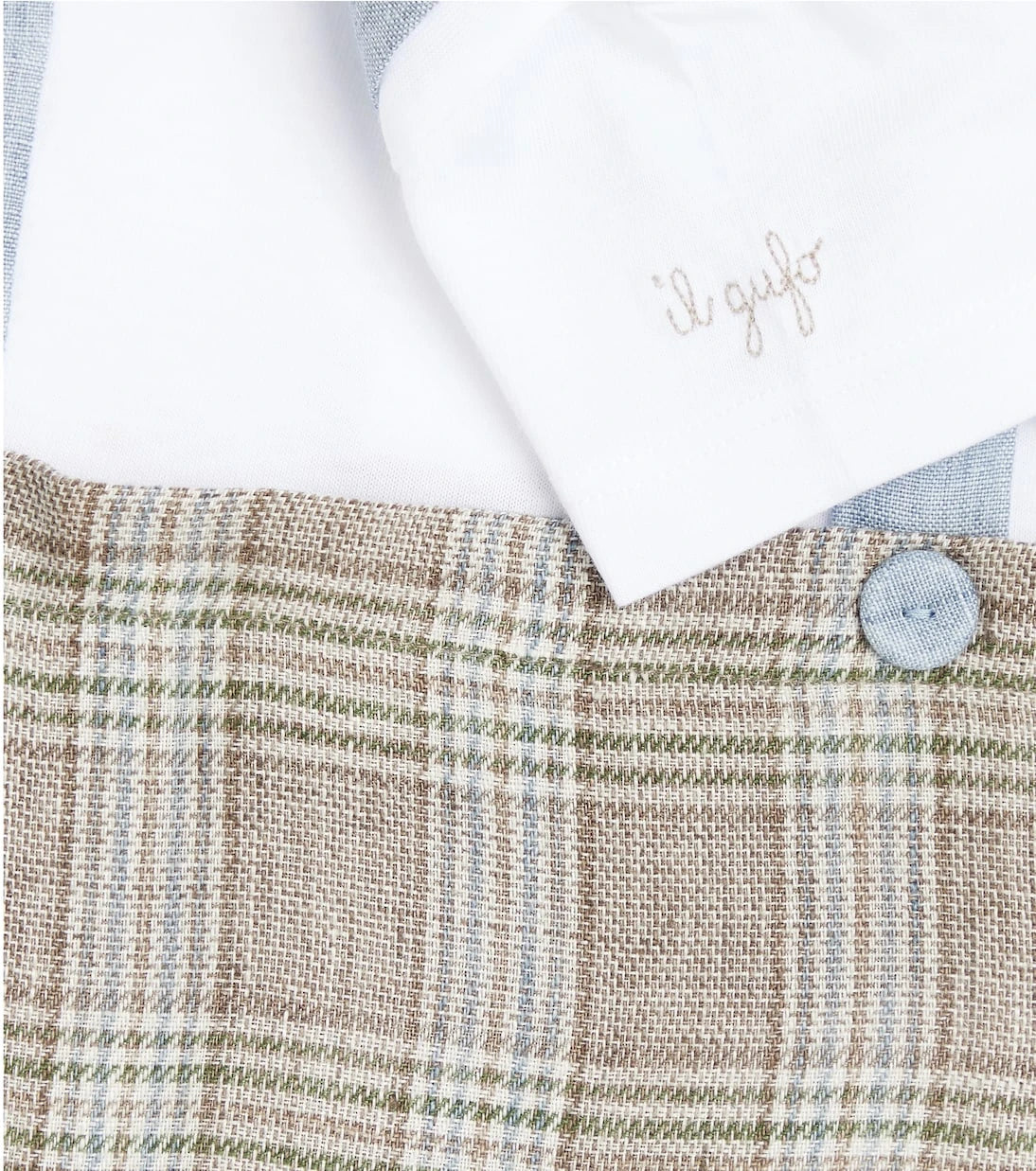 Il Gufo - Baby checked jersey playsuit