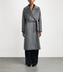 Grey Virgin Wool Overcoat