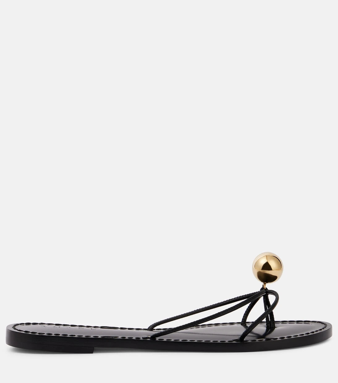 Amanu - Malawi embellished leather thong sandals