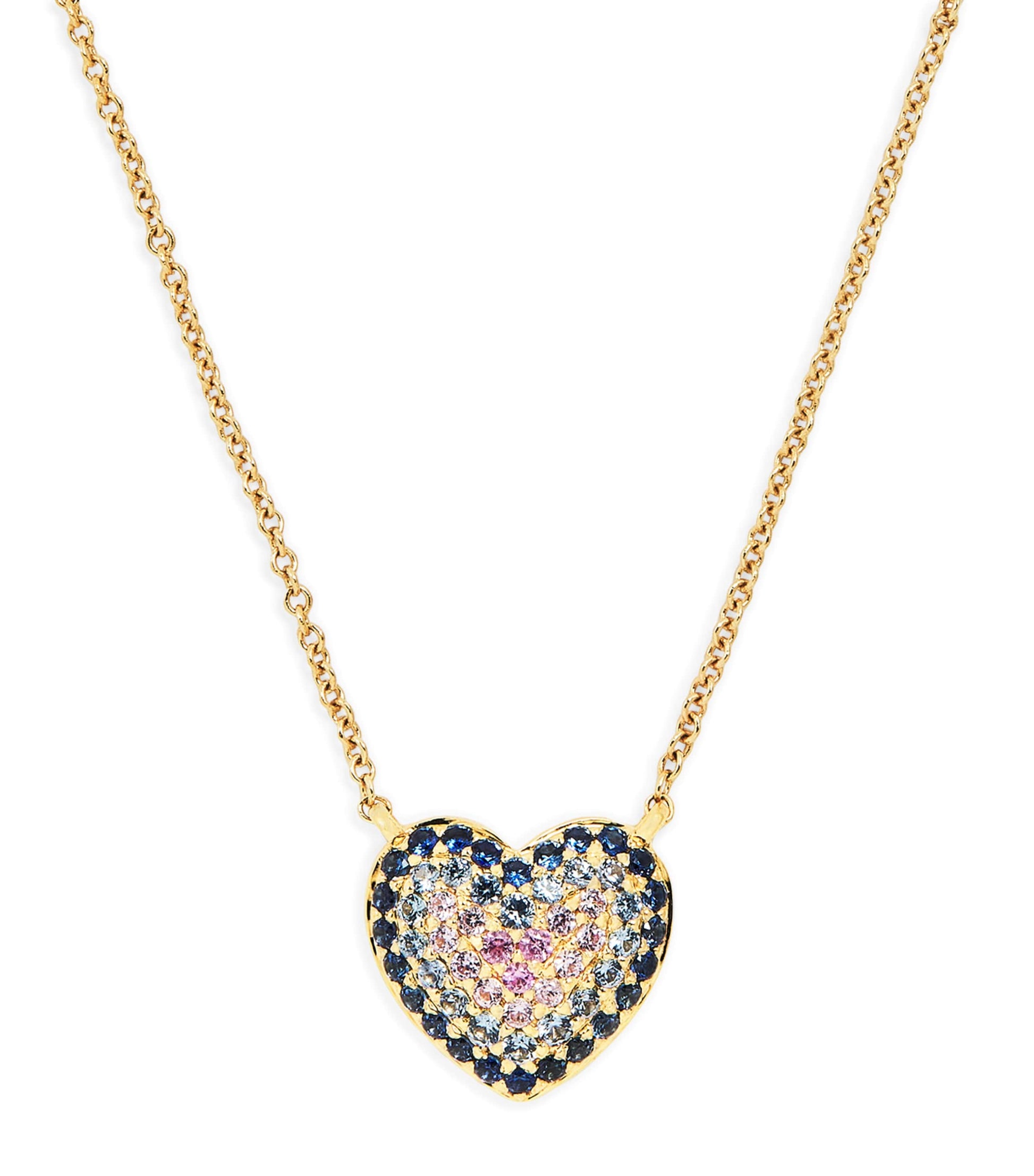 Emily P. Wheeler Yellow Gold and Sapphire Heart Lucy Necklace