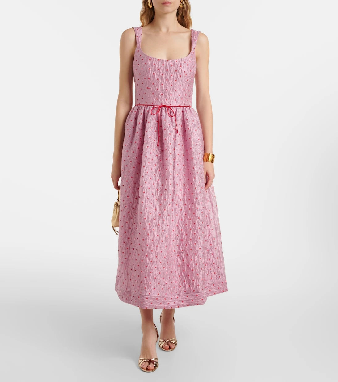 Markarian - Apple polka-dot corset dress