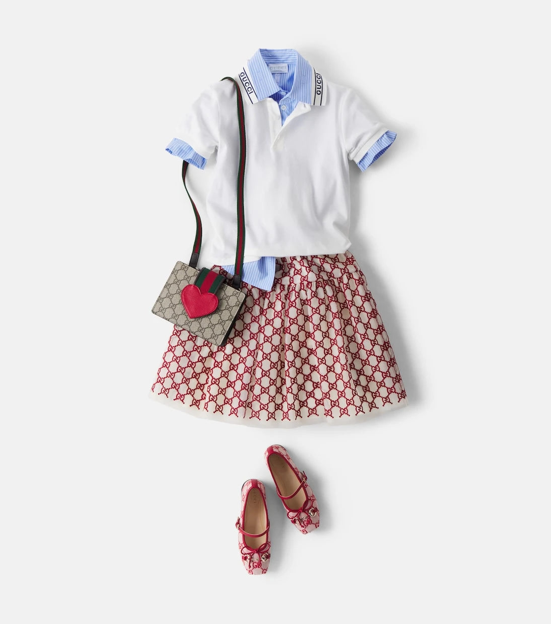 Gucci Kids - تنورة مطرزة بشعار GG