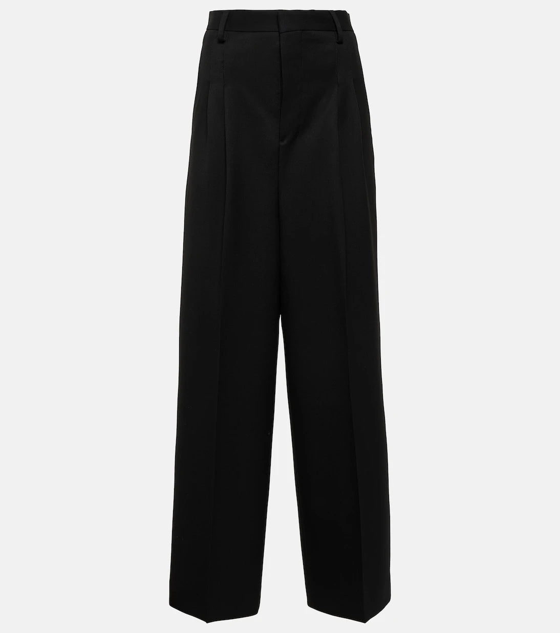 Ami Paris - High-rise wool wide-leg pants