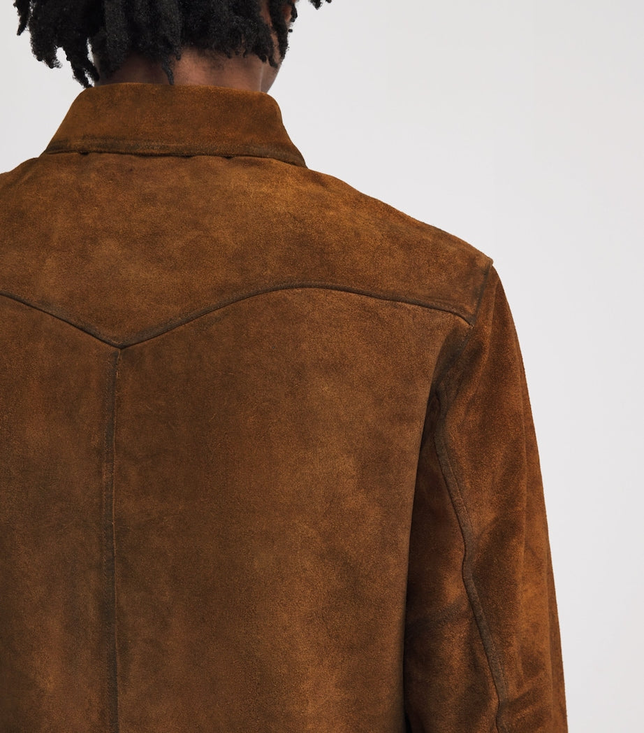 Brown Double RL Roughout Suede Jacket