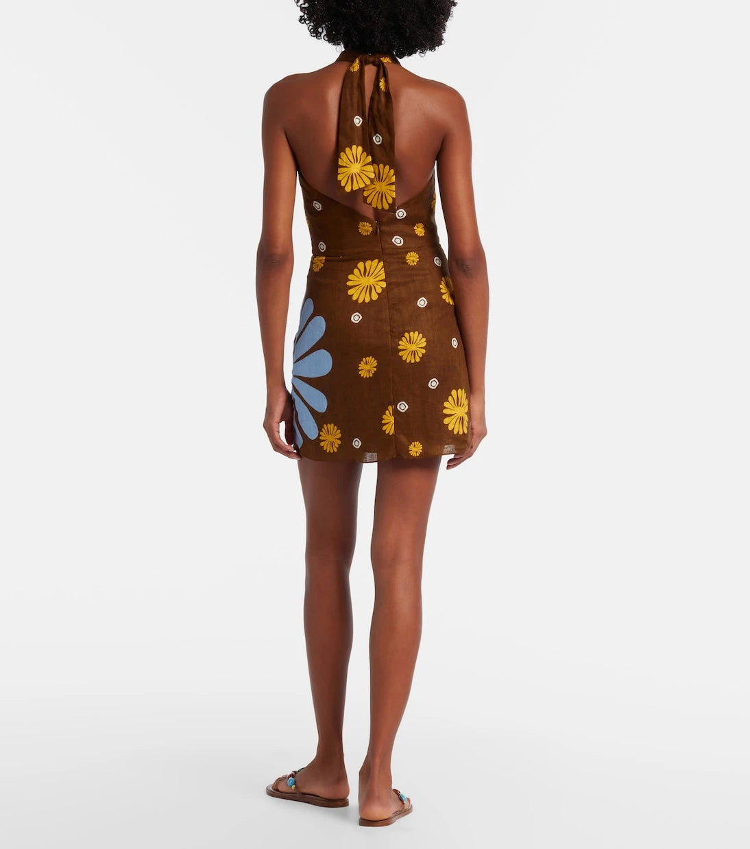 Cala de la Cruz - Venta halterneck floral minidress