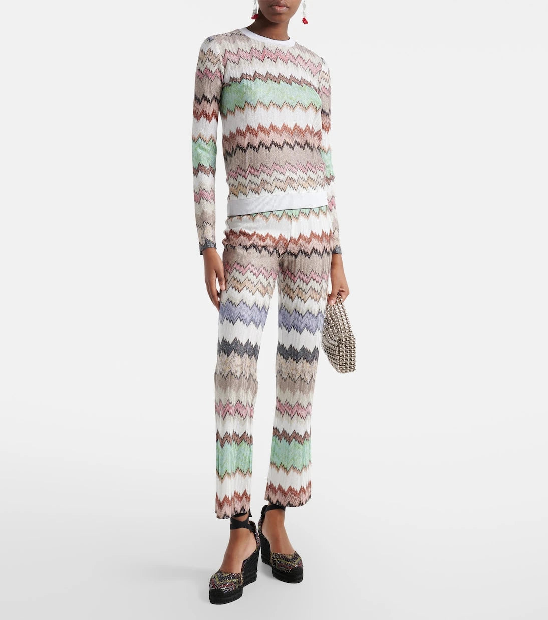 Missoni - Eva 80 sequined espadrille wedges