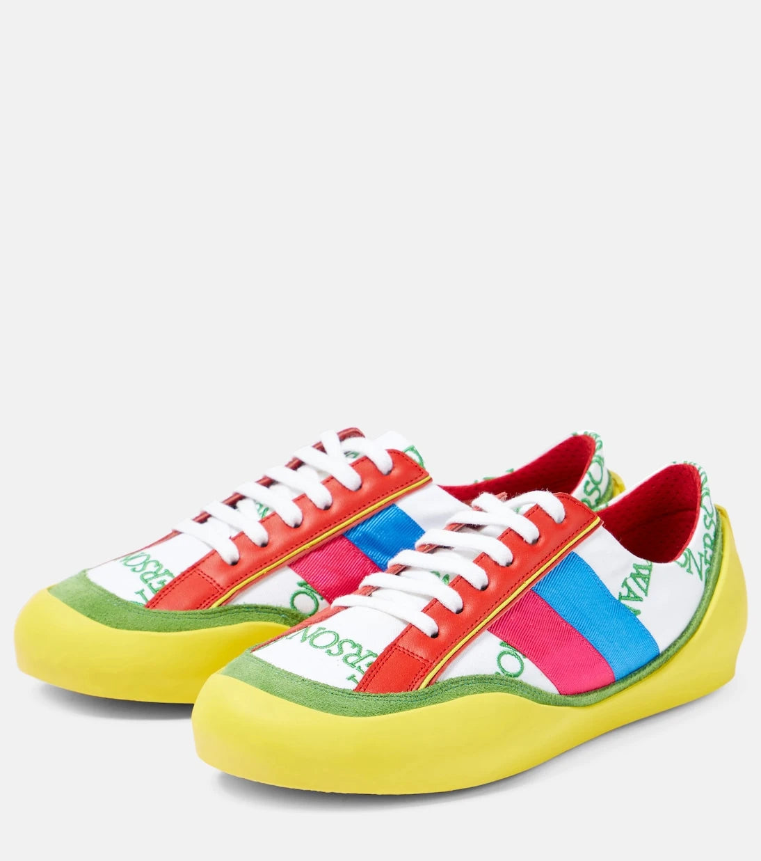 JW Anderson - Bubble colorblocked canvas sneakers