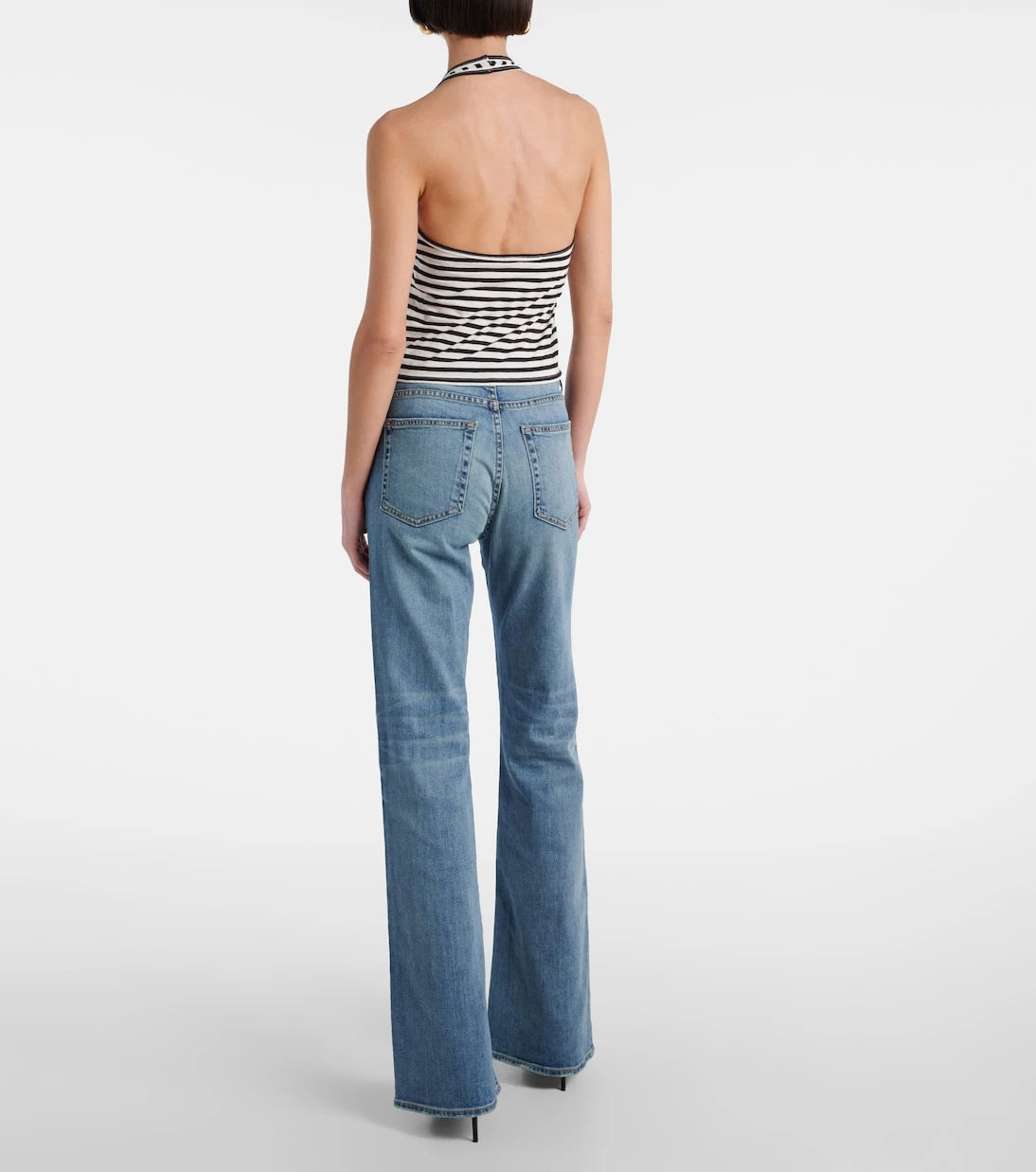 Nili Lotan - Britt halterneck cotton jersey top