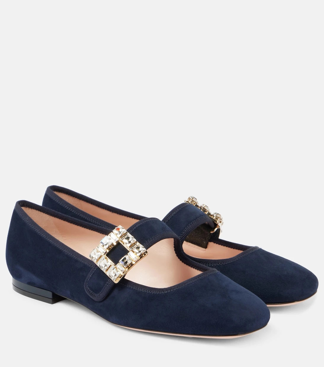 Roger Vivier - Très Vivier suede Mary Jane flats