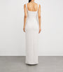 Clio Peppiatt Ivory Crystal Square-Neck Gown