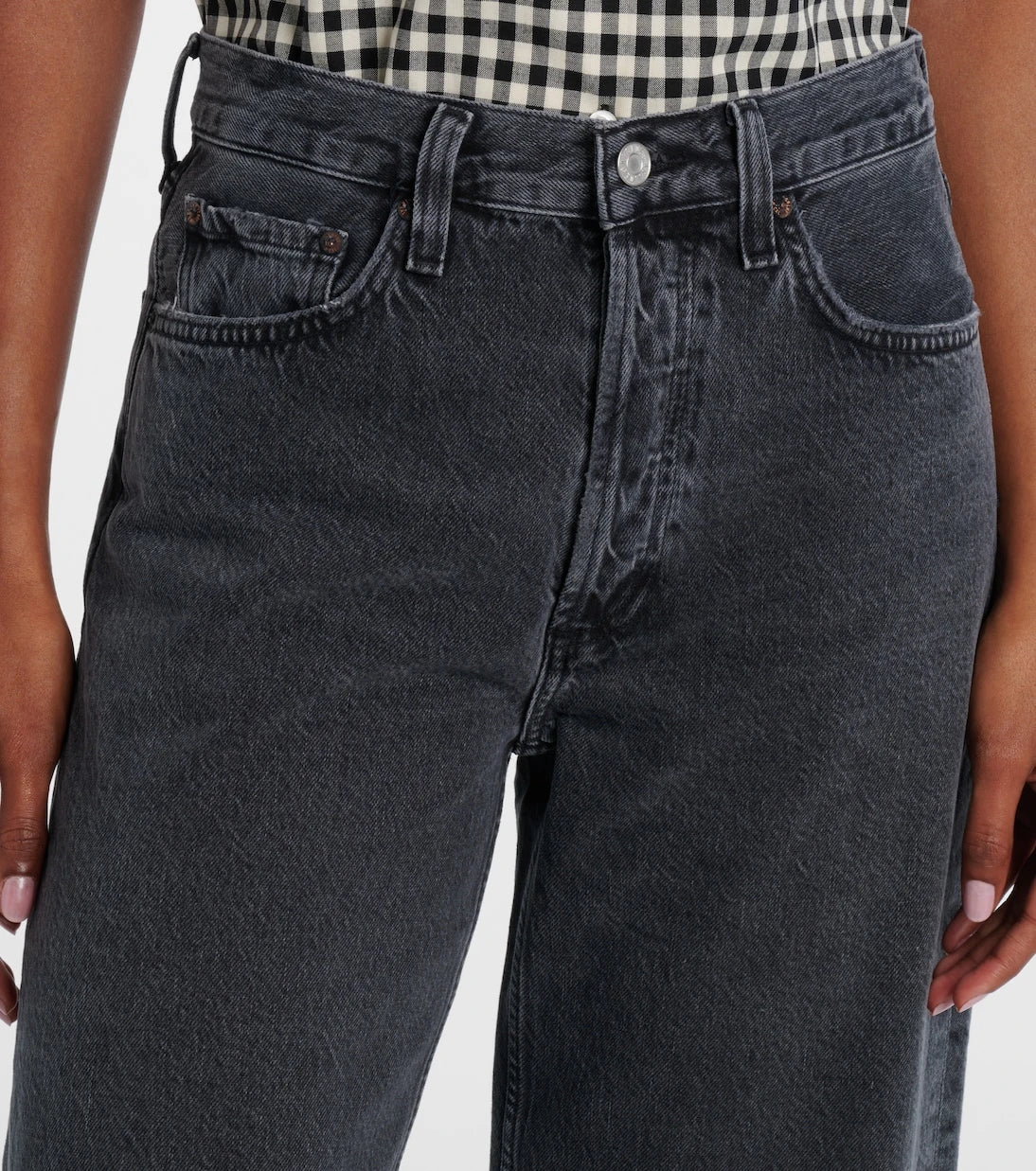 Agolde - Arc cropped mid-rise wide-leg jeans