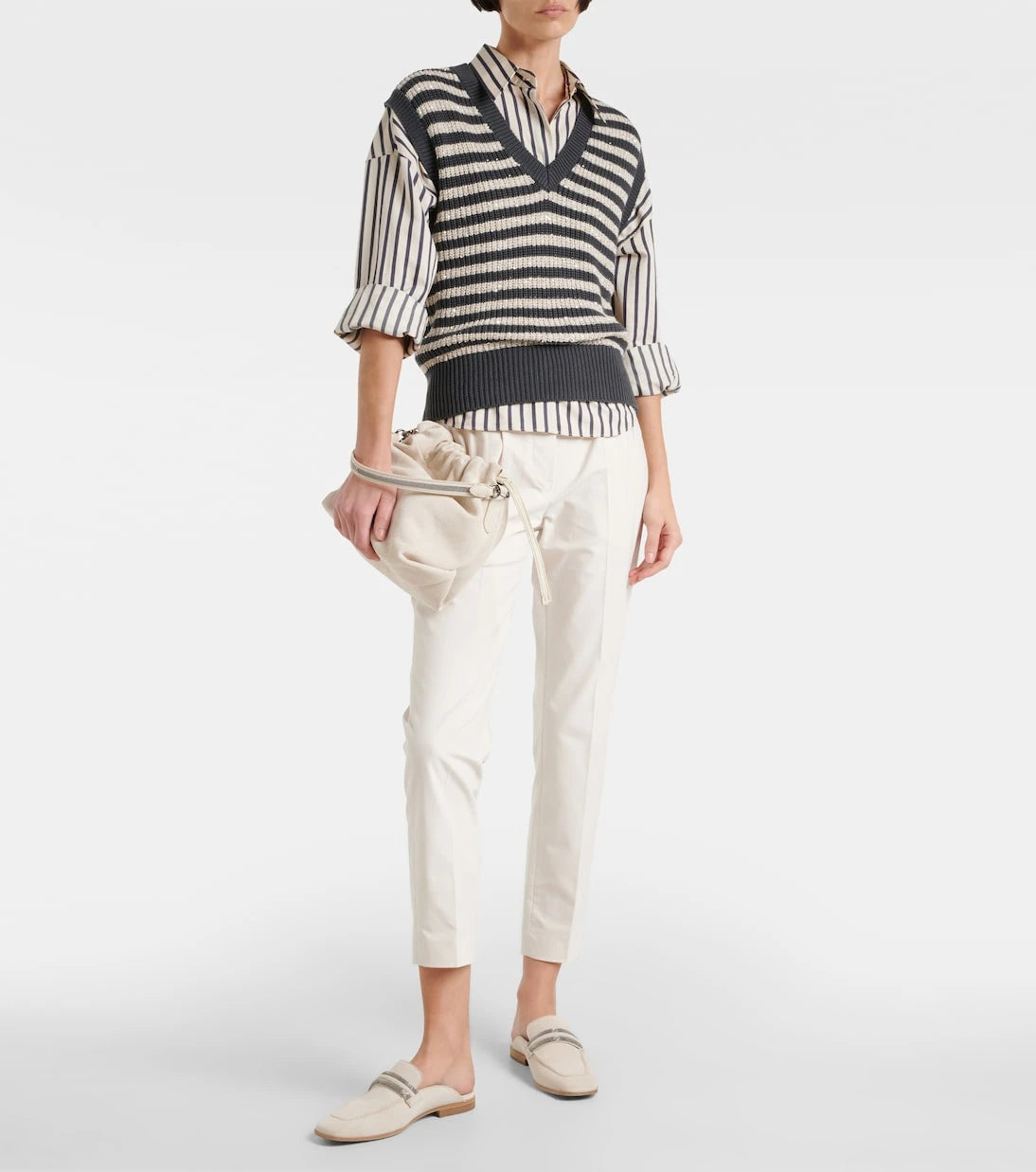 Brunello Cucinelli - Pull Up low-rise slim pants