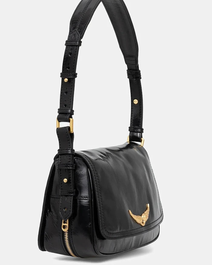 Кожена чанта ZADIG&VOLTAIRE LE ZOUZOU VINTAGE PATENT