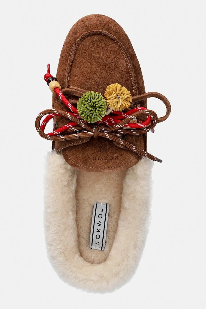Nokwol Coco Fur Tan Suede Kadife Terlik